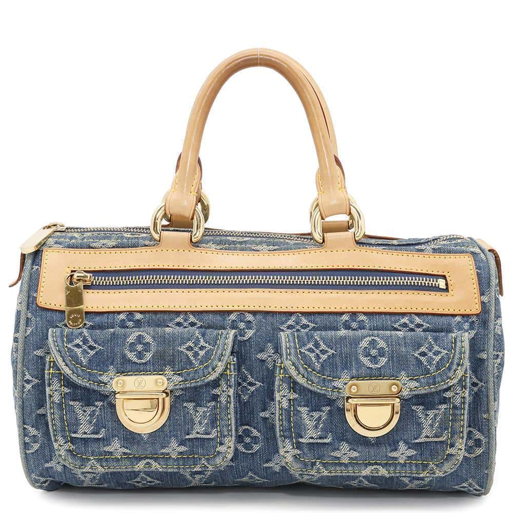 LOUIS VUITTON Neo Speedy Blue/YellowM95019 Monogram Denim