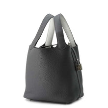 Load image into Gallery viewer, HERMES Picotin Padlock Eclat Ardoise / Green Platinum Taurillon Clemence Swift Leather Size PM
