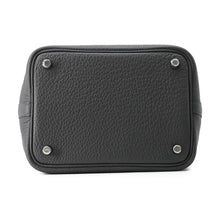 Load image into Gallery viewer, HERMES Picotin Padlock Eclat Ardoise / Green Platinum Taurillon Clemence Swift Leather Size PM
