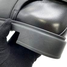 将图像加载到图库查看器中，HERMES ★Veo Boots Black Leather Size 39
