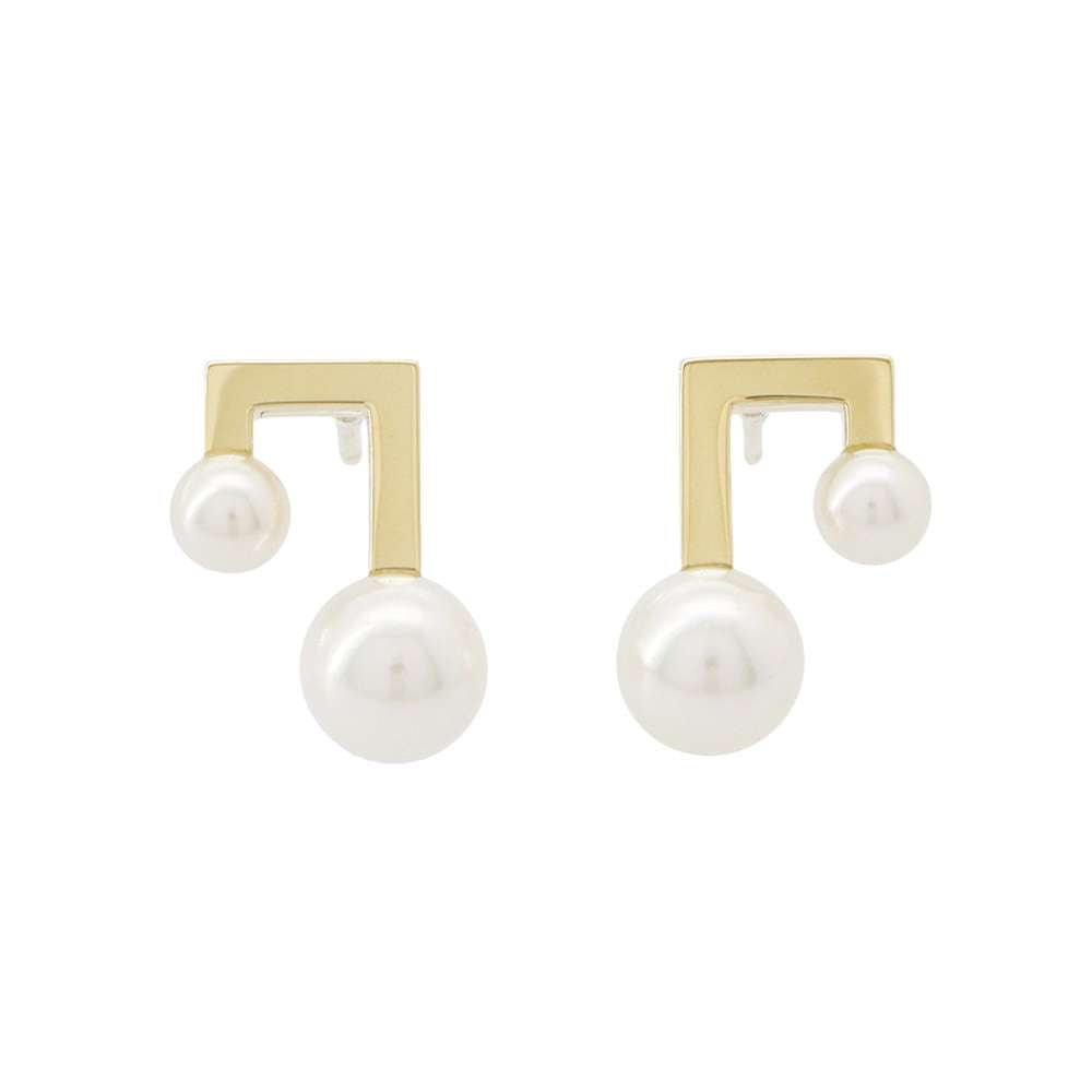 TASAKI Balance Note EarringsE-3980 18K Yellow Gold
