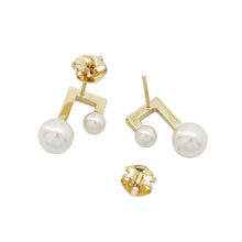 将图像加载到图库查看器中，TASAKI Balance Note EarringsE-3980 18K Yellow Gold
