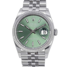 Load image into Gallery viewer, ROLEX Datejust 36 W36mm Stainless Steel K18WG Mint Green Dial126234
