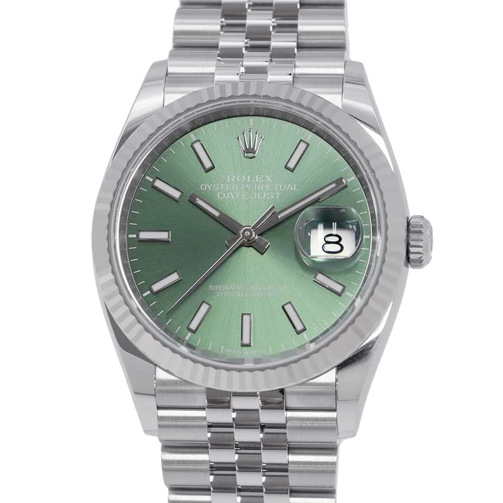 ROLEX Datejust 36 W36mm Stainless Steel K18WG Mint Green Dial126234