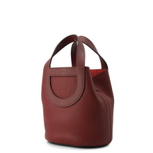 将图像加载到图库查看器中，HERMES In the loop Rouge H Taurillon Clemence Swift Leather Size 18

