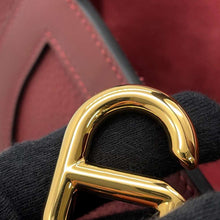 将图像加载到图库查看器中，HERMES In the loop Rouge H Taurillon Clemence Swift Leather Size 18
