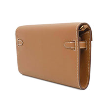 Load image into Gallery viewer, HERMES Kelly wallet long to go Gold Epsom
