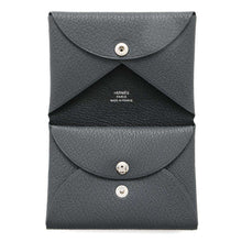 将图像加载到图库查看器中，HERMES Calvi Duo Verso Grimist/Black Chevre Myzore Goatskin
