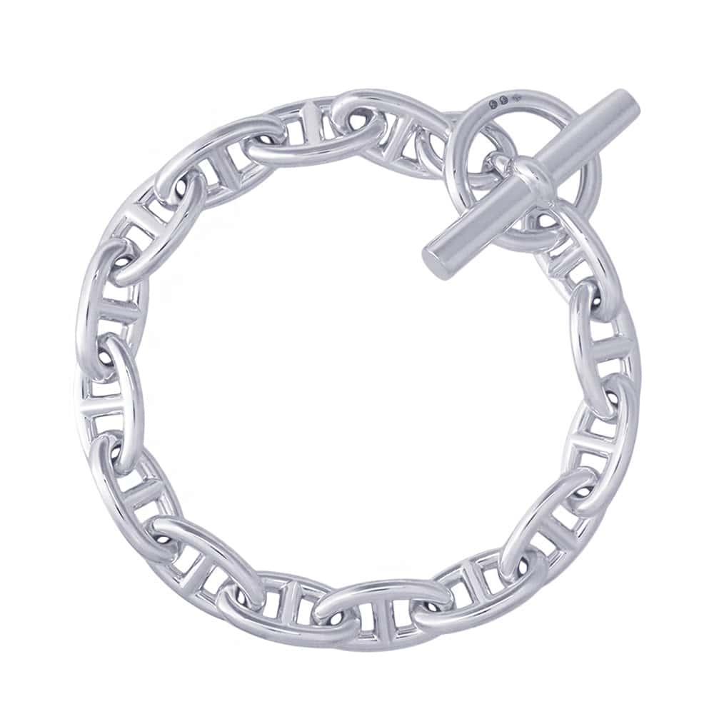 HERMES Chaine d'Ancre Bracelet 15 frames Size GM SV925