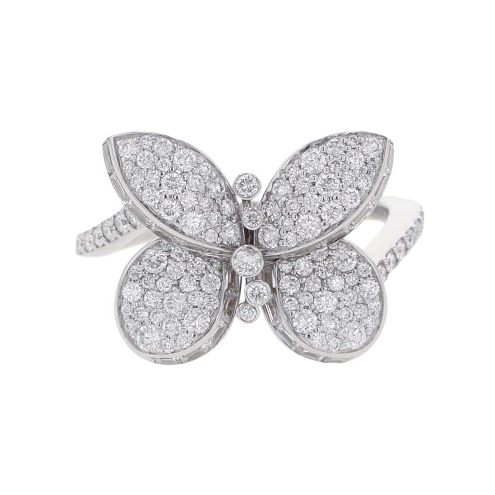 GRAFF Baby Princess Butterfly Earring Size Approximately 8th 18K White Gold