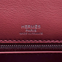 Load image into Gallery viewer, HERMES Kelly Sellier RougeSellier/Ecru/Framboise Toile Cadrille Swift Leather Size 25
