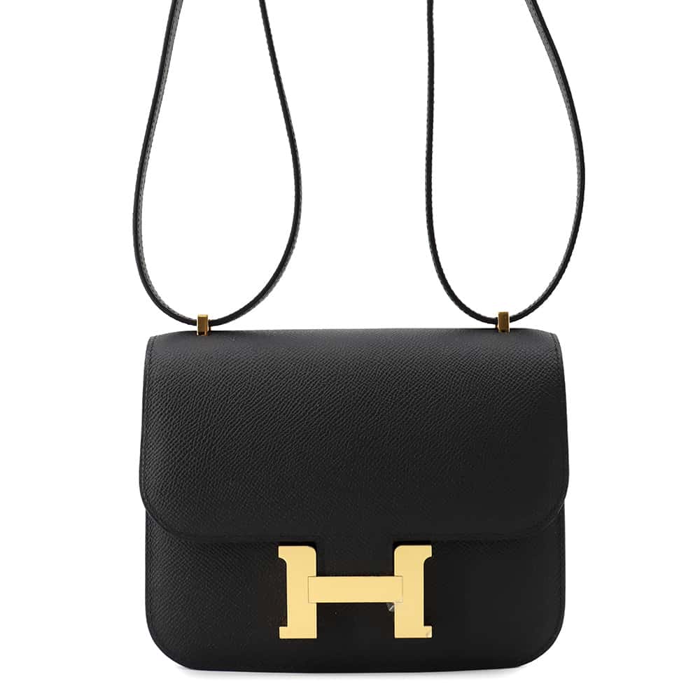 HERMES Constance3 Miroir Black Epsom Size Mini