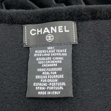 将图像加载到图库查看器中，CHANEL Coco Neige Scarf BlackAAA430 Mouton100%
