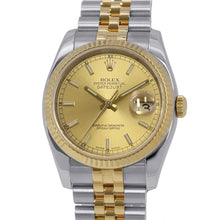 Load image into Gallery viewer, ROLEX Datejust W36mm Stainless Steel K18YG Champagne Dial116233
