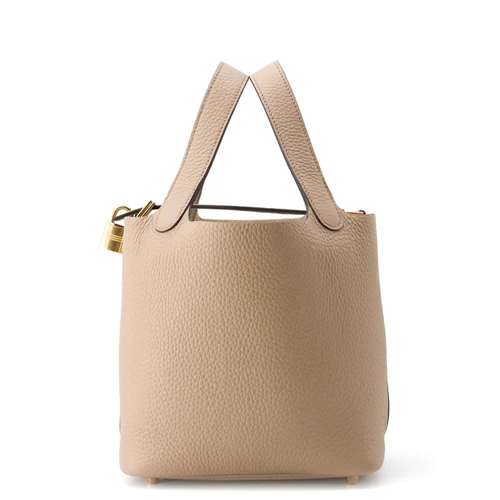 HERMES Picotin Lock Beige Marfa Taurillon Clemence Size PM