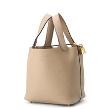 Load image into Gallery viewer, HERMES Picotin Lock Beige Marfa Taurillon Clemence Size PM
