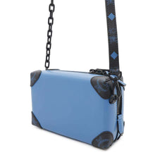 Load image into Gallery viewer, MCM Soft Berlin Cloth Crossbody Bag BlueMMRBABF01H9001 Leather Size Mini
