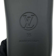 Load image into Gallery viewer, LOUIS VUITTON Sunbath Line Flat Mules Black/Brown1A8U04 Rubber Monogram Size 35
