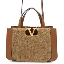 Load image into Gallery viewer, Valentino Garavani V-sling 2WAY Shoulder Brown Mouton Leather
