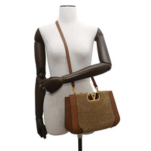 Load image into Gallery viewer, Valentino Garavani V-sling 2WAY Shoulder Brown Mouton Leather
