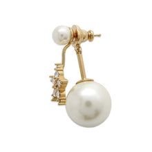 Load image into Gallery viewer, Dior Tribal earrings single Gold Metal Faux Pearl  Rhinestone
