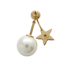 Load image into Gallery viewer, Dior Tribal earrings single Gold Metal Faux Pearl  Rhinestone
