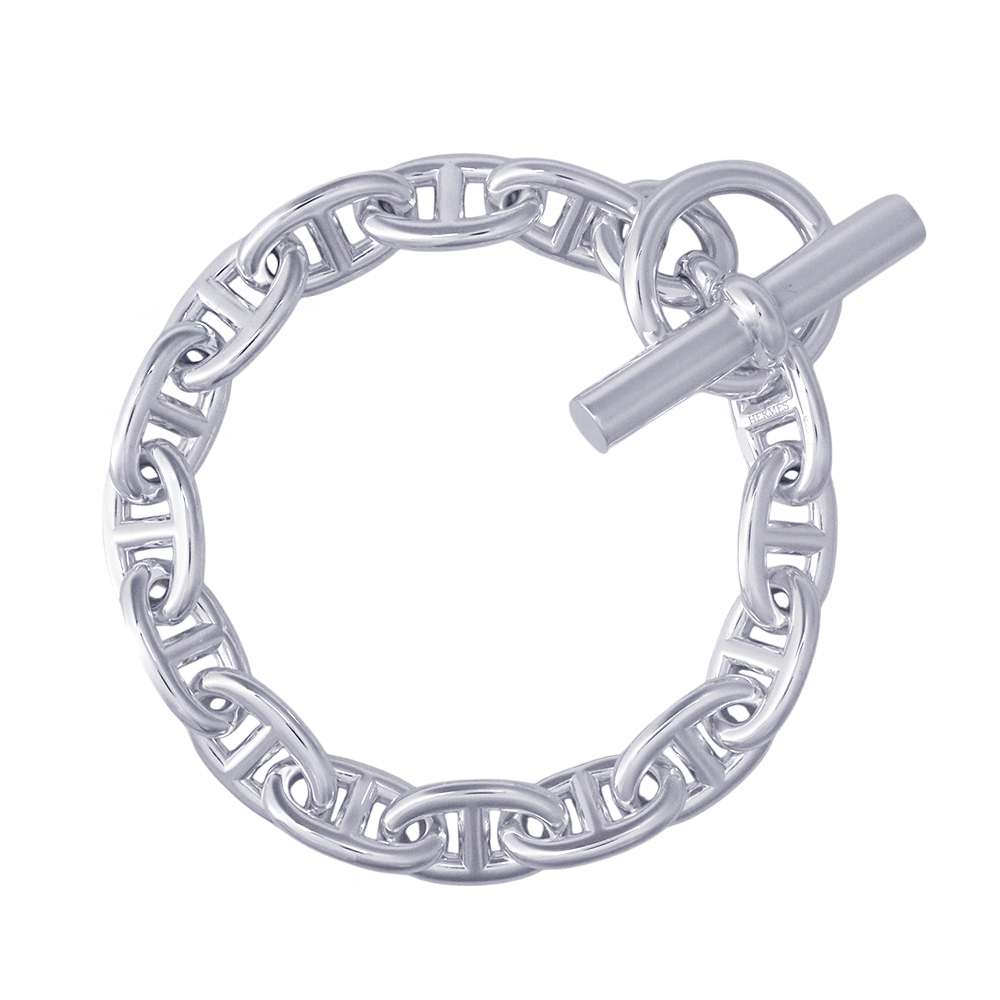 HERMES Chaine d'Ancre Bracelet 15 frames Size MM SV925