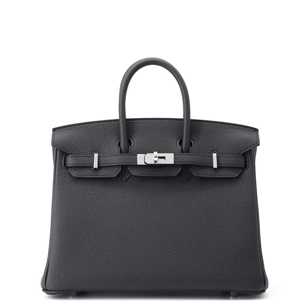 HERMES Birkin Verso Plomb/Vert Olive Togo Leather Size 25