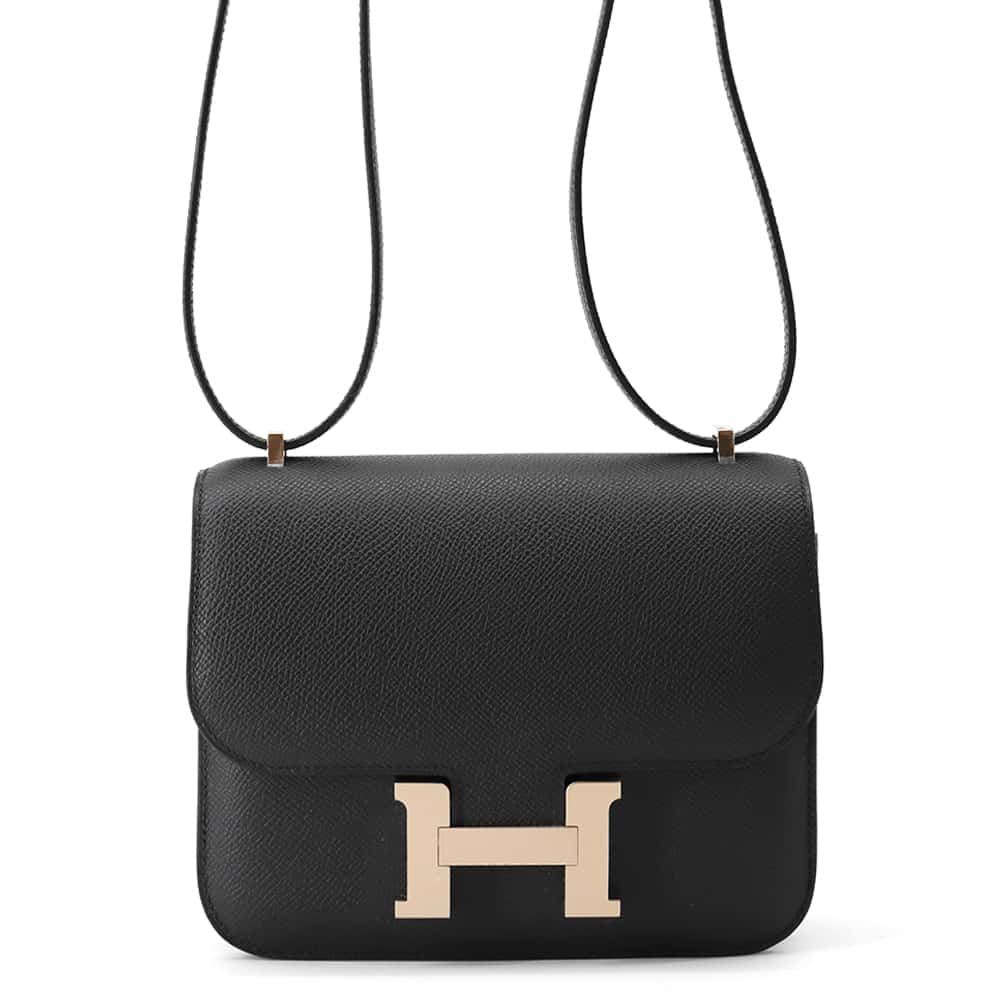 HERMES Constance 3 Miroir Black Epsom Size Mini