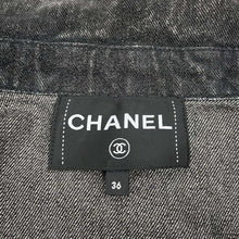 Load image into Gallery viewer, CHANEL COCO Button Denim Jacket Size 36 BlackP74033 Cotton 70% Viscose 18% Polyester 12%
