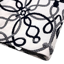 将图像加载到图库查看器中，HERMES Cordriere short sleeve dress Size 40 White/Black/Gray Cotton100%
