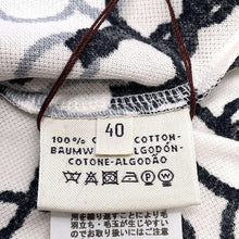 Load image into Gallery viewer, HERMES Cordriere short sleeve dress Size 40 White/Black/Gray Cotton100%
