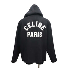 将图像加载到图库查看器中，CELINE College Double Face Hoodie Size 46 Black/White2V04L553 Wool 100%
