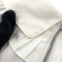 Load image into Gallery viewer, HERMES ruffle zip overshirt Size 36 White Cotton100%
