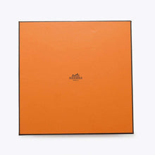 将图像加载到图库查看器中，HERMES Box Blue Daiyule White/Blue LacquerWood Size MM

