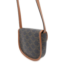 将图像加载到图库查看器中，CELINE Busas Shoulder Bag Tan196702BZJ PVC Coated Canvas Leather Size Mini
