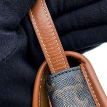 将图像加载到图库查看器中，CELINE Busas Shoulder Bag Tan196702BZJ PVC Coated Canvas Leather Size Mini
