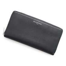 Load image into Gallery viewer, BALENCIAGA Zip Around Long Wallet Black392124 Leather
