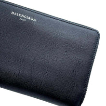 Load image into Gallery viewer, BALENCIAGA Zip Around Long Wallet Black392124 Leather
