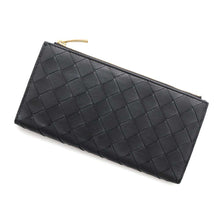 将图像加载到图库查看器中，Bottega Veneta INTRECCIATO Bifold Wallet Long Wallet Black Leather
