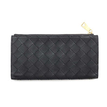将图像加载到图库查看器中，Bottega Veneta INTRECCIATO Bifold Wallet Long Wallet Black Leather
