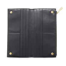 将图像加载到图库查看器中，Bottega Veneta INTRECCIATO Bifold Wallet Long Wallet Black Leather
