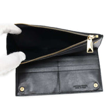 将图像加载到图库查看器中，Bottega Veneta INTRECCIATO Bifold Wallet Long Wallet Black Leather
