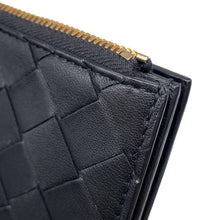 将图像加载到图库查看器中，Bottega Veneta INTRECCIATO Bifold Wallet Long Wallet Black Leather
