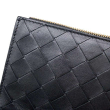 将图像加载到图库查看器中，Bottega Veneta INTRECCIATO Bifold Wallet Long Wallet Black Leather
