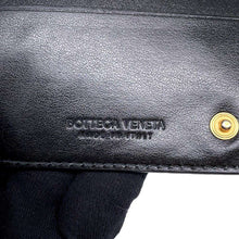 将图像加载到图库查看器中，Bottega Veneta INTRECCIATO Bifold Wallet Long Wallet Black Leather
