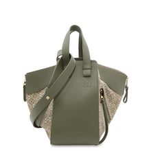 Load image into Gallery viewer, LOEWE hammock Beige/GreenA538S35X43 Canvas Leather Size Small
