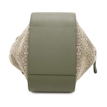 Load image into Gallery viewer, LOEWE hammock Beige/GreenA538S35X43 Canvas Leather Size Small

