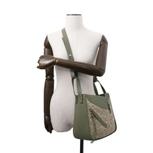 Load image into Gallery viewer, LOEWE hammock Beige/GreenA538S35X43 Canvas Leather Size Small
