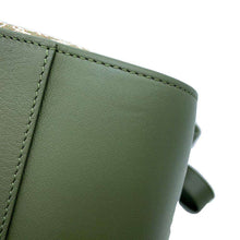 Load image into Gallery viewer, LOEWE hammock Beige/GreenA538S35X43 Canvas Leather Size Small
